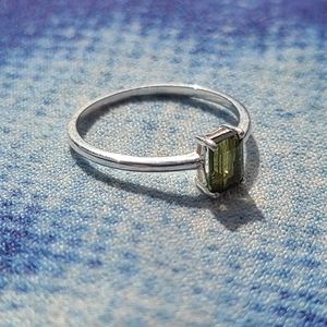 Genuine Moldavite Ring